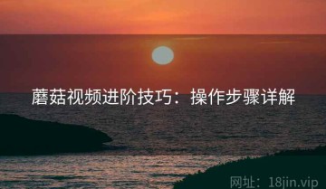 蘑菇视频进阶技巧：操作步骤详解
