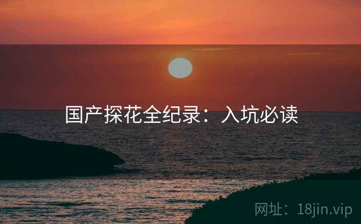 国产探花全纪录：入坑必读