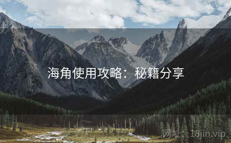 海角使用攻略：秘籍分享