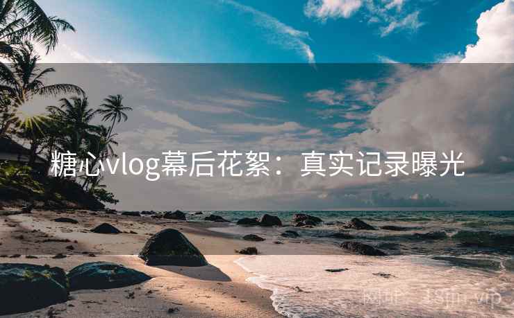糖心vlog幕后花絮：真实记录曝光